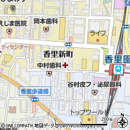 八金 香里園店周辺の地図