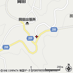 東京都大島町岡田川の道周辺の地図