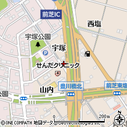 愛知県豊橋市前芝町山内19周辺の地図