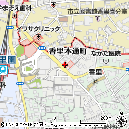 大阪府寝屋川市香里本通町周辺の地図