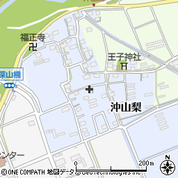 静岡県袋井市沖山梨155周辺の地図