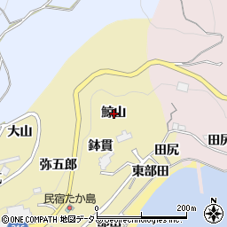 愛知県西尾市吉良町宮崎鯨山周辺の地図
