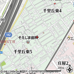 摂津千里丘東郵便局周辺の地図
