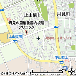 静岡県袋井市上山梨216周辺の地図