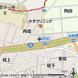 愛知県豊橋市前芝町西堤68-1周辺の地図