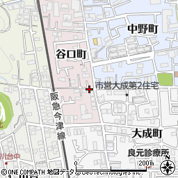 兵庫県宝塚市谷口町3–10駐車場周辺の地図