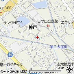 静岡県榛原郡吉田町神戸450周辺の地図