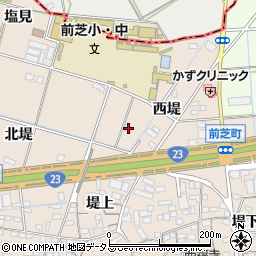 愛知県豊橋市前芝町西堤48周辺の地図