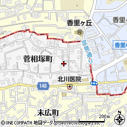 大阪府寝屋川市菅相塚町7-36周辺の地図