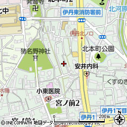 兵庫県伊丹市北本町2丁目64周辺の地図