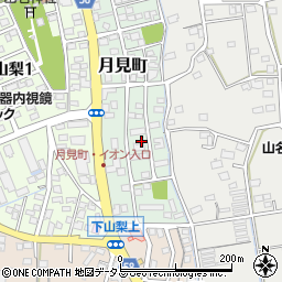 静岡県袋井市月見町周辺の地図