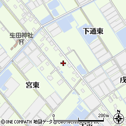 愛知県西尾市一色町生田宮東12周辺の地図