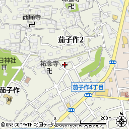 大阪府枚方市茄子作2丁目20周辺の地図