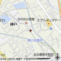 静岡県榛原郡吉田町神戸280-3周辺の地図