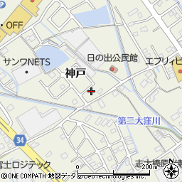 静岡県榛原郡吉田町神戸446-5周辺の地図