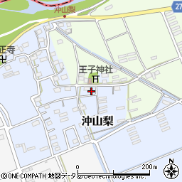 静岡県袋井市沖山梨周辺の地図