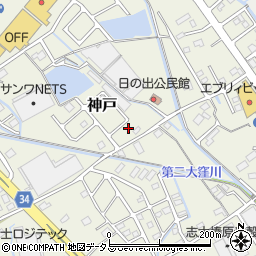 静岡県榛原郡吉田町神戸446-4周辺の地図