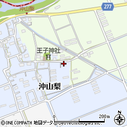 静岡県袋井市沖山梨183周辺の地図