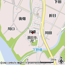 愛知県豊橋市牛川町川垂周辺の地図