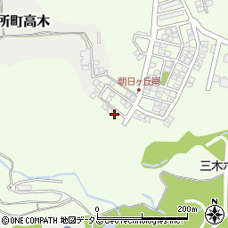 兵庫県三木市別所町朝日ケ丘1-90周辺の地図