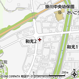 静岡県掛川市和光2丁目10-17周辺の地図