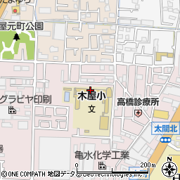 寝屋川市立木屋小学校周辺の地図