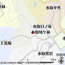 京都府京田辺市水取鳩ケ鼻周辺の地図