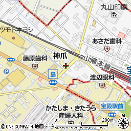 兵庫県高砂市米田町神爪109-3周辺の地図