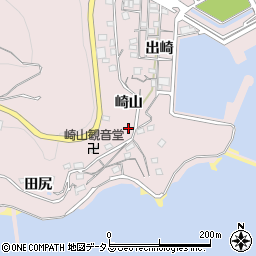愛知県西尾市鳥羽町崎山周辺の地図
