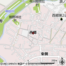 愛知県豊橋市牛川町西郷周辺の地図