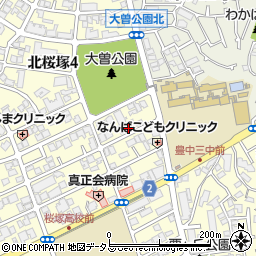 サンマンションドゥーシェ豊中北桜塚周辺の地図