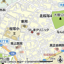 大阪府豊中市北桜塚周辺の地図