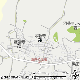 妙教寺周辺の地図
