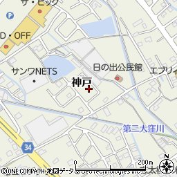 静岡県榛原郡吉田町神戸446周辺の地図