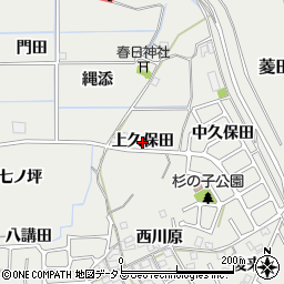 京都府精華町（相楽郡）菱田（上久保田）周辺の地図