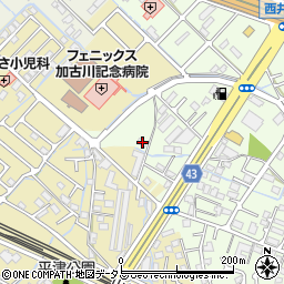 兵庫県加古川市東神吉町西井ノ口597周辺の地図