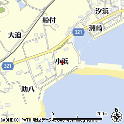 愛知県西尾市東幡豆町小浜周辺の地図