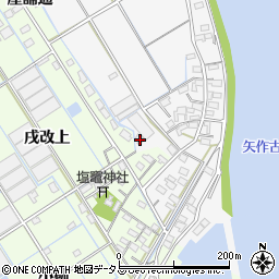 愛知県西尾市一色町松木島下汐田126周辺の地図