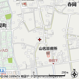 静岡県袋井市春岡540-1周辺の地図