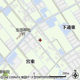 愛知県西尾市一色町生田宮東9周辺の地図