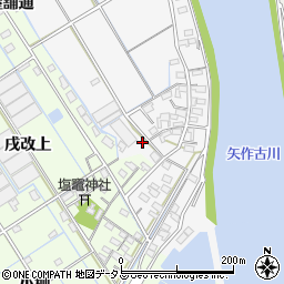愛知県西尾市一色町松木島下汐田124周辺の地図