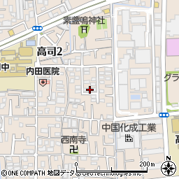 兵庫県宝塚市高司周辺の地図
