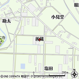 愛知県豊橋市大村町善蔵周辺の地図