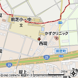 愛知県豊橋市前芝町西堤30-1周辺の地図