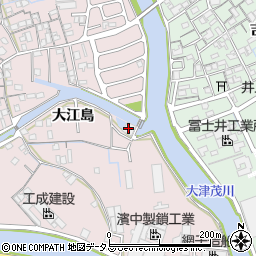 大江島排水桟場周辺の地図