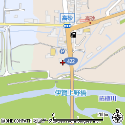 ファミリーマート伊賀三田店周辺の地図