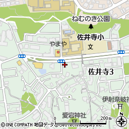 錦わらい　佐井寺店周辺の地図