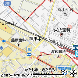 兵庫県高砂市米田町神爪108周辺の地図