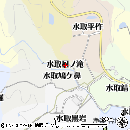 京都府京田辺市水取日ノ滝周辺の地図
