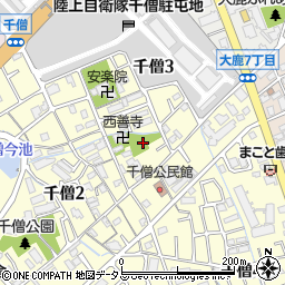 西善寺公園周辺の地図